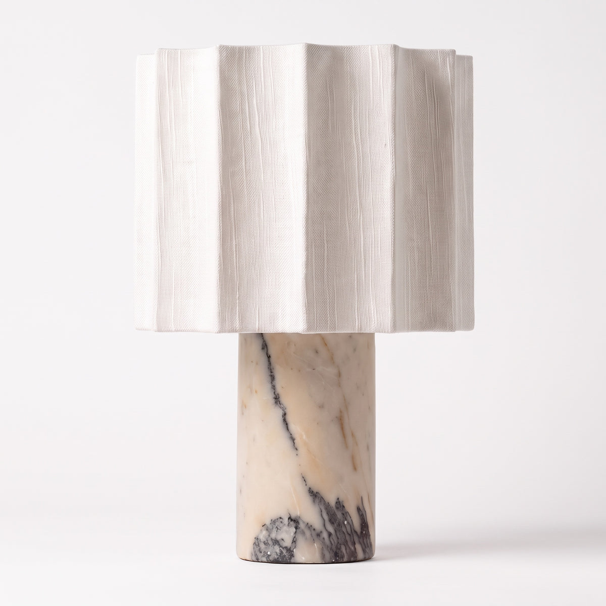 Macara marble and fabric table lamp