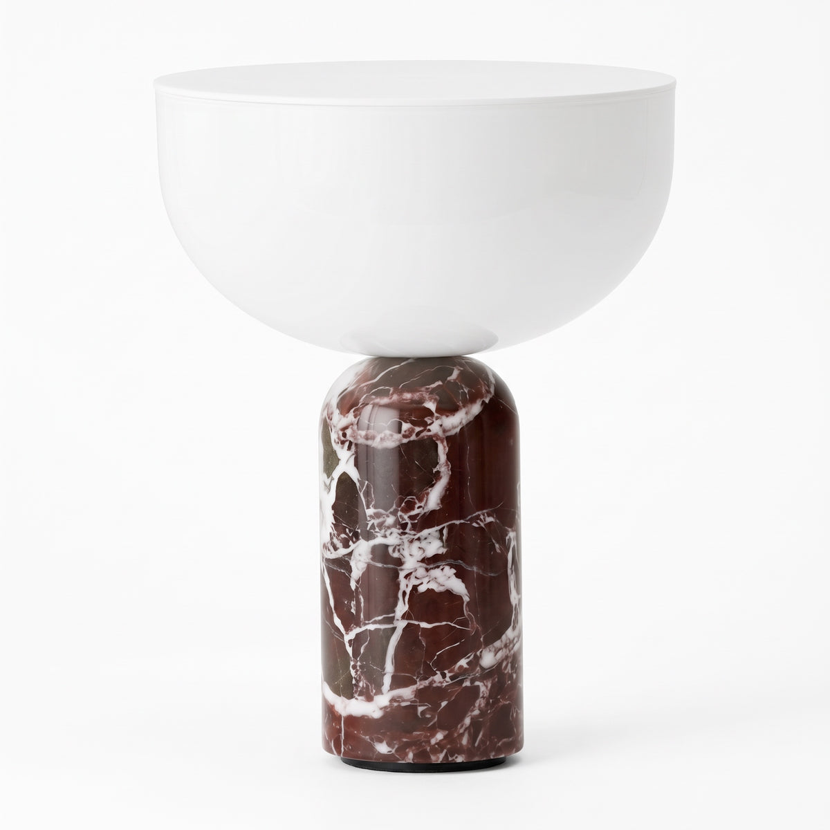 New Works marble and glass table lamp on a white background