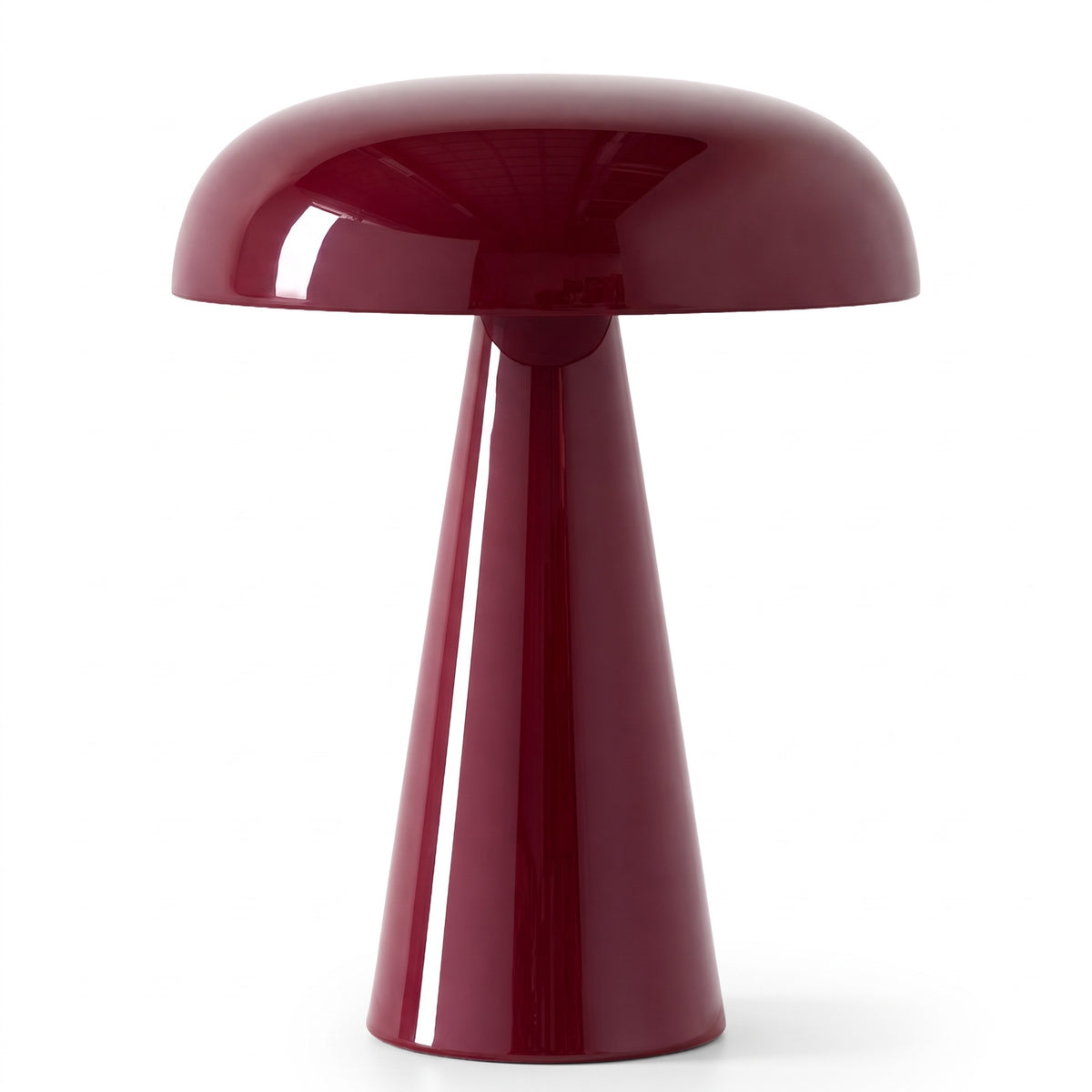 Rubra lacquered table lamp on a white background